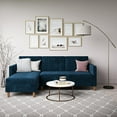 DHP Hartford Storage Reversible Sectional Futon with Chaise, Space