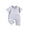 Gray, variant on Darzheoy Toddler Baby Rompers Comfortable Girls Boys Round Neck Thin Short Sleeve Jumpsuits Embroidery Solid Color Graphic Spring Summer Printed Pajamas Clothes ,Size 0-12 Months