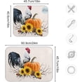 thumbnail image 2 of GZHJMY Dish Drying Mat Rooster Sunflower Pumpkin Pinecone Microfiber Absorbent Drying Pad Heat Resistant Counter Kitchen Island Top Protector 16" × 18", 2 of 6