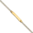 thumbnail image 1 of 14K Rhodium Plated Yellow Gold Pavï¿½ Curb ID Bracelet, 1 of 3