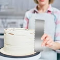 thumbnail image 5 of 4 Pc Cake Scraper Smoother 9 and 8 Inch Stainless Steel Cake Decorating Tools for Mousse Buttercream and Pastry Decoration Send Goods from Local Warehouse, 5 of 7