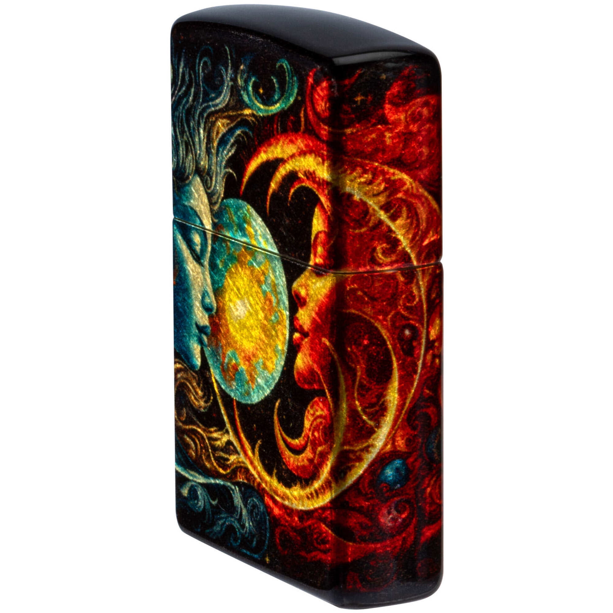 Zippo 46563 Sun and Moon Design Metal Windproof Pocket Lighter