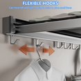 thumbnail image 3 of Invisible Stretch Laundry Rack Small Storage Multiple Garment Hanging Aluminum Foldable Clothing Dryer Mesh, 3 of 8