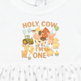 thumbnail image 4 of Inktastic Holy Cow I'm One Boy Farm Animal Birthday Girls Baby Dress, 4 of 5