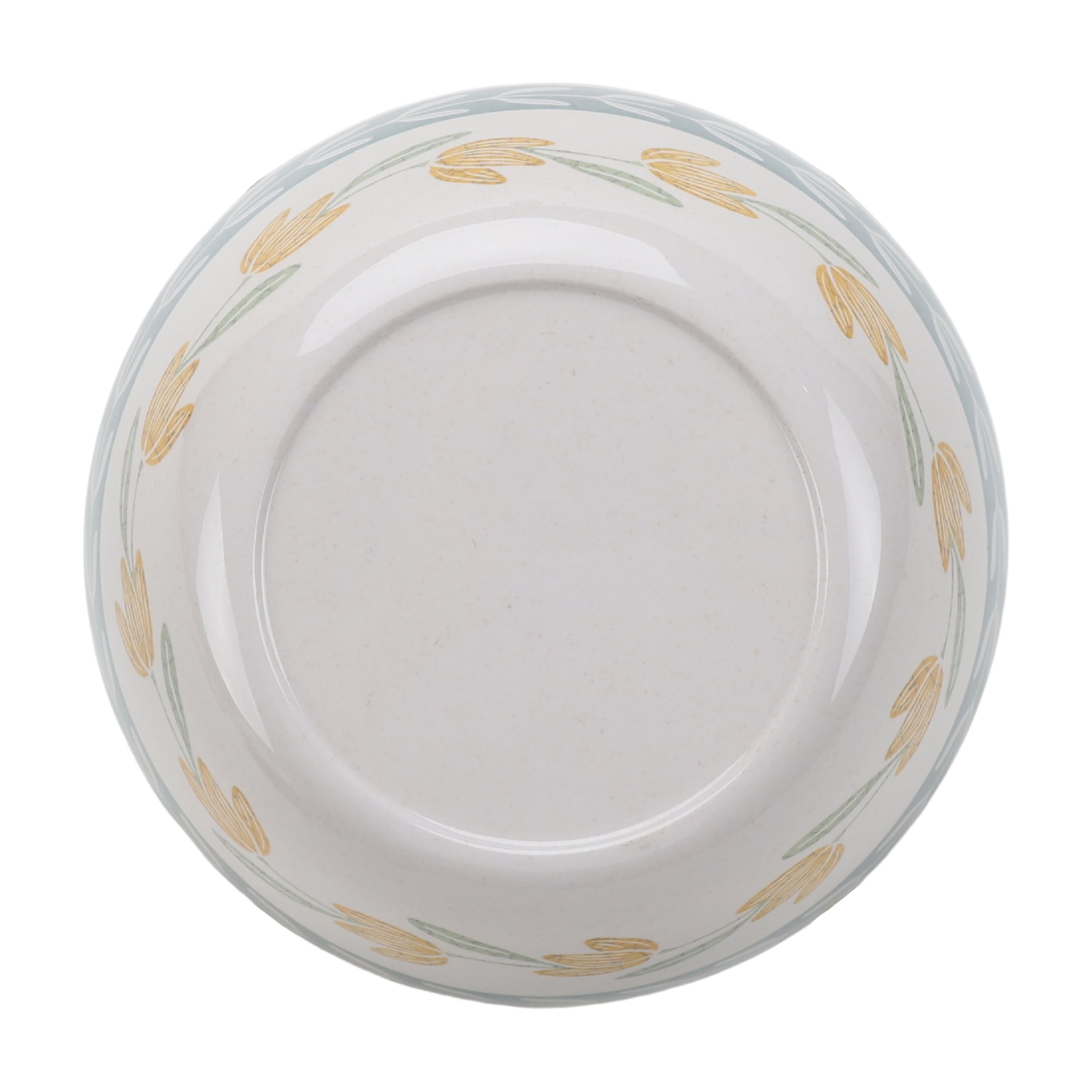 Better Homes and Gardens Bamboo Melamine Salad Bowl Set With Acacia Lid & Utensils, Floral Pattern
