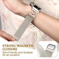 thumbnail image 3 of Para Garmin vivoactive 5 GarminActive 5 Correa milanesa de acero inoxidable galvanizado Reloj magnético St, Starlight, Multicolor, 3 of 5