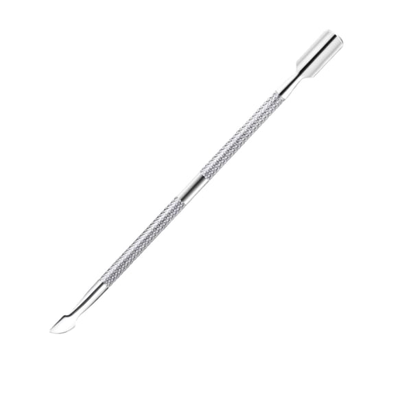 Empujador de cutículas y cuchara limpiador de uñas de doble extremo, eliminador de cutículas de acero inoxidable, herramienta duradera para limpiar la suciedad de las uñas