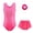 D21/Pink, variant on Afdoent Girls 2 Piece Outfits Girls Long Sleeve Dance Gymnastics Outfit With Glitter Rhinestone Printed Leotard Pants Headband Performance 5-6 Years
