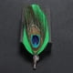 thumbnail image 5 of Broche de de pavo para mujer, camisa, traje, accesorio de boda. Verde Hugo broches de plumas, 5 of 10