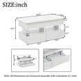 thumbnail image 4 of Table basse relevable Noble House avec éclairage DEL et 2 tiroirs, blanche, 4 of 6