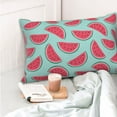 thumbnail image 4 of Yiaed Watermelon Print Brushed Microfiber Envelope Pillowcases, Standard,Envelope Closure Pillow Cases(No pillow core)-14"x20", 4 of 6