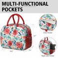 thumbnail image 6 of Lunch Bag Lunch Box for Women Reusable Insulated Lunch Cooler Bags,Large Capacity for Work Travel Picnic,Water-Resistant Pioneer Colorful Floral Lunch Tote Bag Gifts for Woman Mom Red, 6 of 6