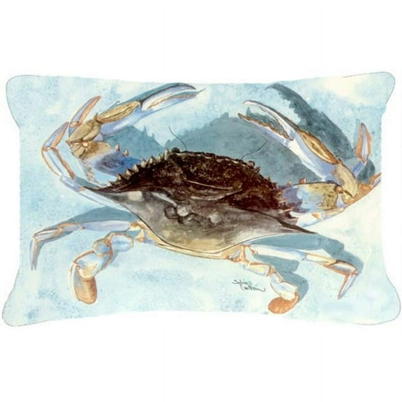 12 x 16 In. Blue Crab Indoor & Outdoor Fabric Decorative Pillow