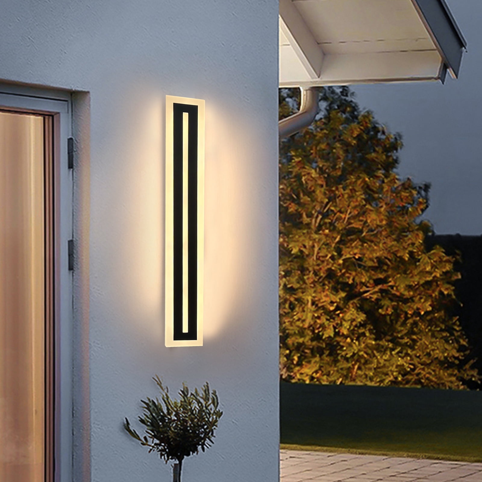 Modern LED Wall Sconces Long Stripe Exterior Wall Light for Porch Patio Living Room Bedroom