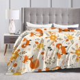 thumbnail image 4 of Kll Fleece Blanket Plush Throw Blanket Flower Fox,Soft Fuzzy Cozy Flannel Blanket For Couch Sofa Bed.(60"X50"), 4 of 9