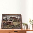 thumbnail image 4 of Barn Pictures Wall Decor Old Tractor Farmhouse Canvas Painting Barn Wall Decor Framed Country Posters Home for Living Room Bedroom Bathroom Decoration 12x16inch, 4 of 6