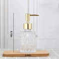 thumbnail image 1 of 3X Multipurpose Mesa Soap Dispenser Easy to Clean Glass Soap Pump Dispenser Perfect for Kitchen and Bathroom (Gold), 1 of 5