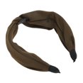 thumbnail image 5 of Unique Bargains 1 Pc Wide Tie Solid Color Headbands for Women Coffee Color, 5 of 6