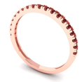 thumbnail image 2 of 0.57 ct Brilliant Round Cut Natural Garnet 18K Rose Gold Stackable Band SZ 5, 2 of 6