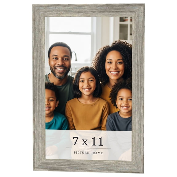 7x11 Frame Grey Real Wood Picture Frame Width 1.5 Inches | Interior Frame Depth 0.5 Inches | Barn