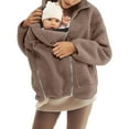 thumbnail image 2 of Women's Long Coat, Child Matching Hooded with Fleece Lined Pockets, 2 of 9