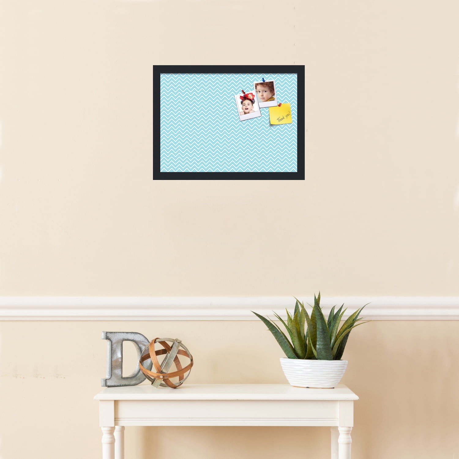 PinPix ArtToFrames 16x11 Custom Cork Bulletin Board    Poster Board Has a Fabric Style Canvas Finish, Framed in Satin Black (PinPix-247)