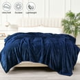 thumbnail image 6 of PHF Fleece King Blanket, Fuzzy Soft Lightweight Blankets for Bed, Sofa, Suitable for All Season, Navy Blue, 108x90 inches, 6 of 9