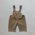 thumbnail image 2 of YUELONGHU Toddler Boys Sweatpants 5-6Years Back to School Boys Dress Pants Slim Kids Suspenders Western Style Pocket Bib Pants Men's and Women's Fashion Loose Cropped Pants (5Y 8Y), 2 of 3