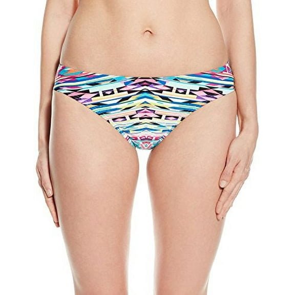 Kenneth Cole Reaction Women's Tribal-Print Hipster Bikini Bottoms (L, Blue Hawaii)