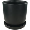 thumbnail image 1 of 11.75" Egg Pot Ceramic Planter - Matte Black, 1 of 1