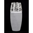 thumbnail image 5 of B2 Studio 7736-250-sh186 10 in. Stone Imitation Painted Art Oval Glass Table Oval Vase for Flowers, 5 of 7