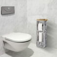 thumbnail image 6 of NEX Toilet Paper Holder, Real Wood Bathroom Toilet Tissue Paper Roll Holder Stand and Dispenser with Storage and Drawer Rustic White (NX-HK123-39), 6 of 7