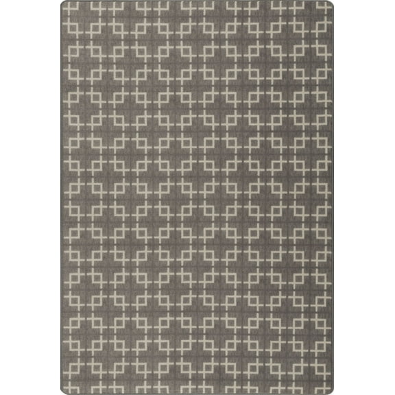 Milliken Imagine Area Rug URBANDALE Urbandale Platinum Cubes Boxes 2' 1" x 7' 8" Rectangle