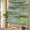 Green, variant on Ruby Red Abstract Texture Window Privacy Film, Vintage Distressed Graffiti Art Static Cling Stained Glass Window Sticker Decorative Removable Rainbow Film for Glass 17.7”x39.3”