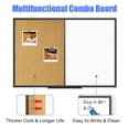 thumbnail image 2 of JILhome Magnetic White Board and Cork Board Combo,35" x 23" Dry Erase Board Bulletin Combination Board, Whiteboard & Felt Board for Wall, Home, Office, Black Aluminum Frame, 2 of 7
