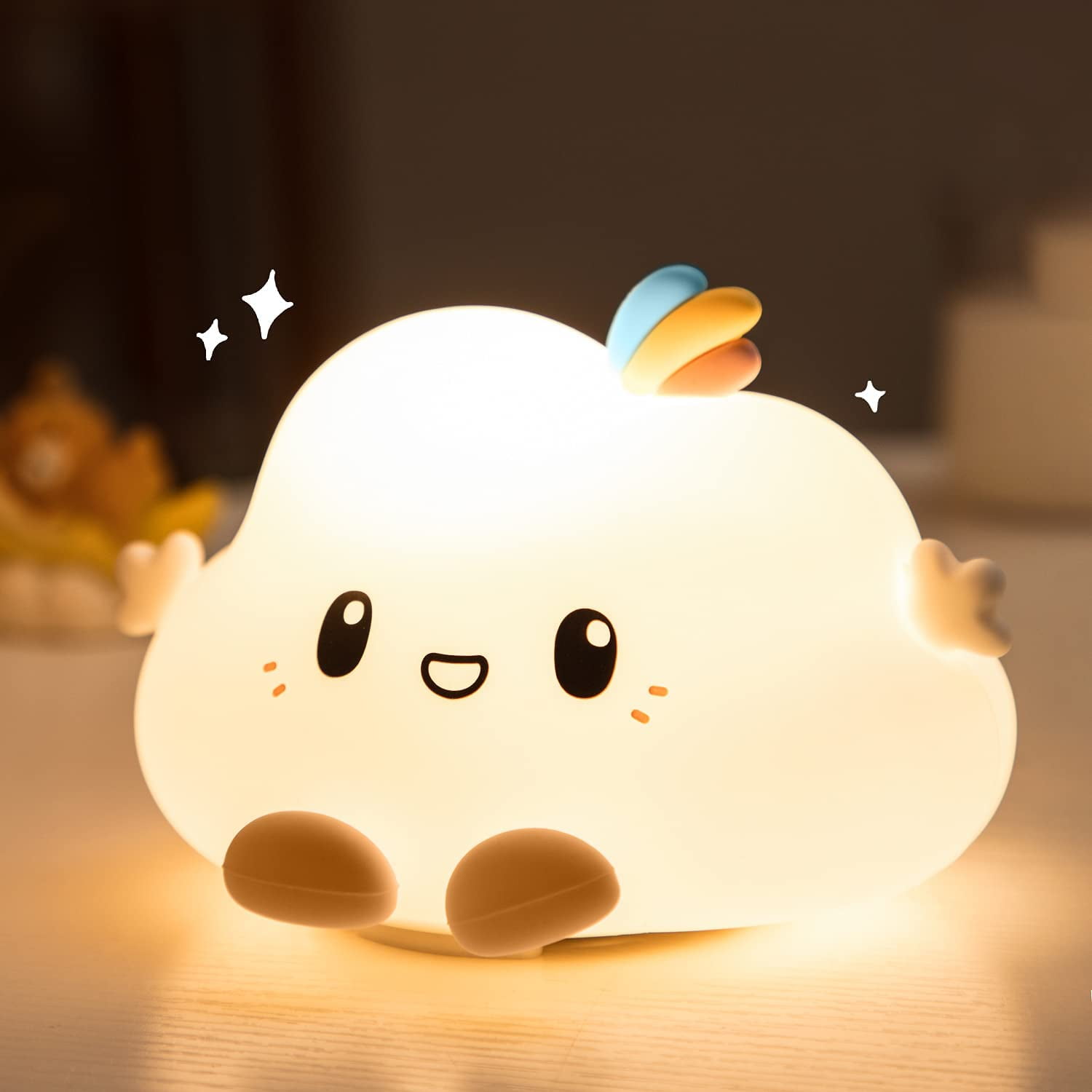 Nightlight for Children Baby Night Light Cute Lamp Animal Night Light Cute Light with USB Rechargeable for Toddlers Kids Bedroom 