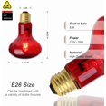 thumbnail image 3 of czcpp-75W Ampoule Chauffante Infrarouge pour Reptiles, Lumière Rouge UVA pour Reptiles et Amphibiens, Dragon Barbu, Tortue, Gecko, Serpent, Lézard, Caméléon - Lot de 2, 3 of 4