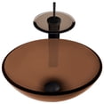 thumbnail image 6 of Novatto Ty NSFC-168T001ORB Clear Brown Tea Glass Vessel Sink w/ Faucet, Drain and Mounting Ring, Oil Rubbed Bronze, 6 of 8