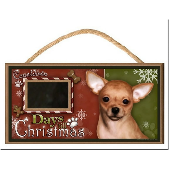 DGS Originals Chihuahua Holiday Countdown Dog Wall Sign, 10W x 5H, 1 count