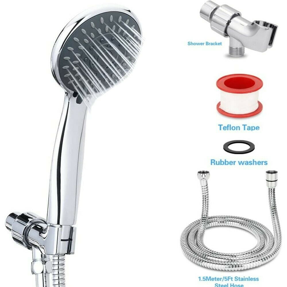 Shower Head, High Pressure Handheld Showerhead with Hose, 5 Settings