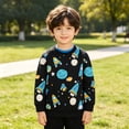 thumbnail image 6 of larppty Boys Sweatshirts Crewneck Long Sleeve Pullover Toddler Winter Warm Sweater Tops (Sky Blue,4-5 Years), 6 of 6
