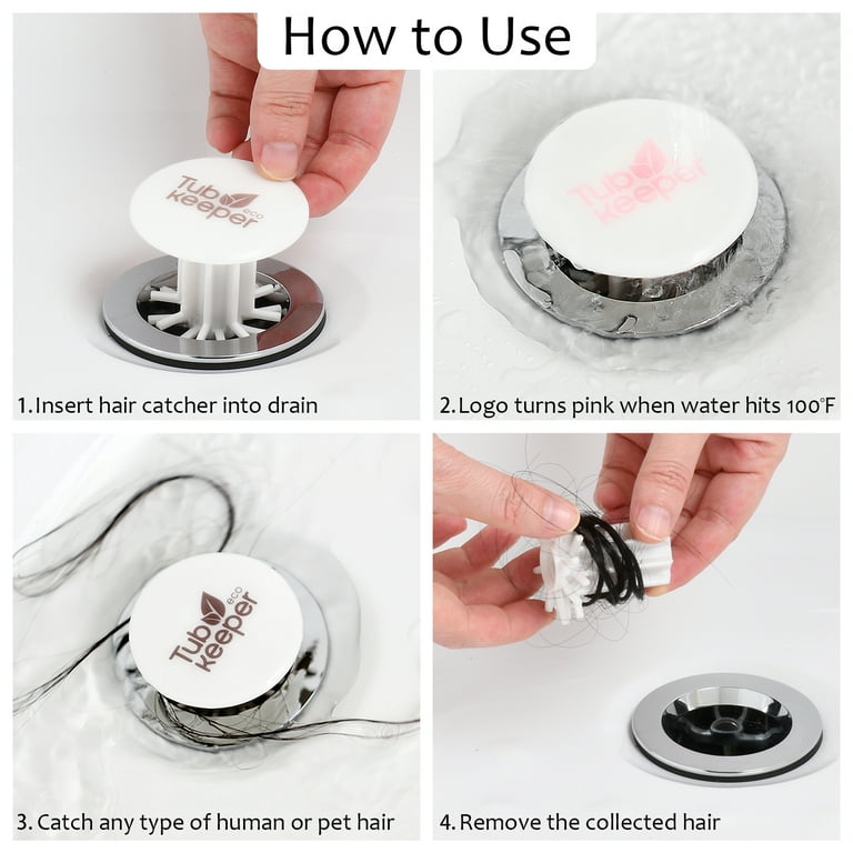 3in1 Drain Hair Catcher Tub Stopper Hot Safety Protector Sink