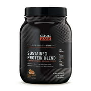 GNC AMP Sustained Protein Blend | Targeted Muscle Building and Exercise Formula | 4 Protein Sources with Rapid & Sustained Release | Gluten Free | Peanut Butter Puffs | 28 Servings