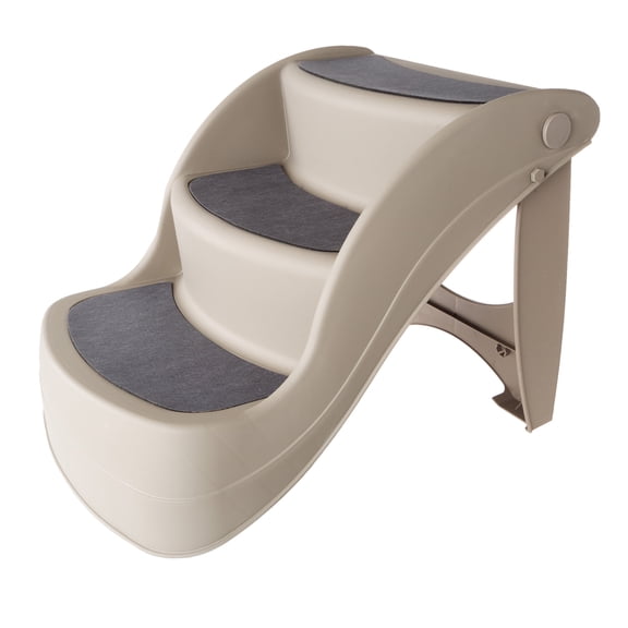 PETMAKER 3-Step Pet Stairs with Safety Locking Pins - For Small Dogs (Tan)