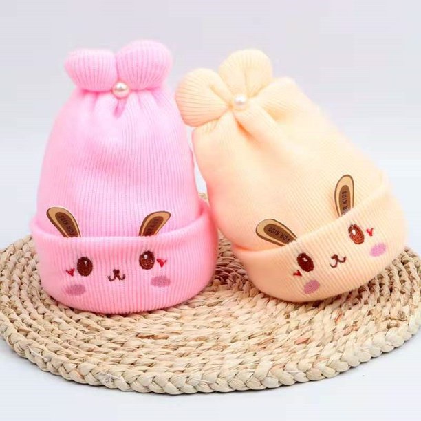 Cartoon Embroidery Autumn Winter Crochet Baby Hat Girls Boys Cap Kids Beanie Infant Hat New Children Baby Cap Child CapYellow He Qiyong unisex