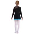 thumbnail image 3 of Aislor Kids Girls Figure Skating Long Sleeve Rhinestone Sheer Mesh Gymnastics Leotard Dress Size 6-16 Sky Blue 16, 3 of 7