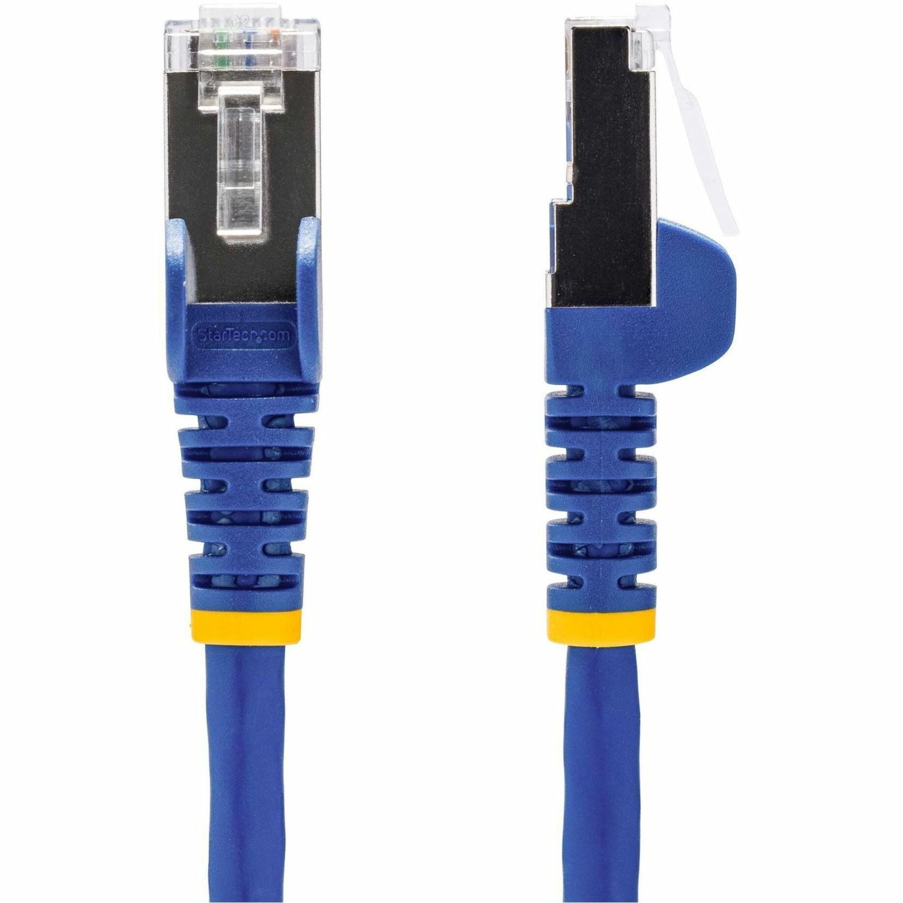 StarTech 6in Blue CAT8 Ethernet Cable Snagless RJ45 25G/40G 2000MHz 100W PoE S/FTP 26AWG Pure Bare Copper LSZH Network Patch Cord
