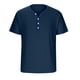 thumbnail image 3 of Ceisia Men's Relaxed Fit Stretch Stand-Up Collar Short Sleeve Shirt - Ribbed Texture with Contrast Trim Navy S Gifts, 3 of 5