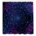 thumbnail image 2 of Ambesonne Star Mandala Shower Curtain, Outer Space Line Art, 69"Wx70"L, Blue Pink Black, 2 of 4