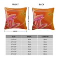 thumbnail image 3 of Rateoe Orange Flower Psychedelic Pattern Throw Pillow Cover Premium Pillow Stuffer Sham Square for Decorative Cushion Bed Couch Sofa(Pillow insert not included), 3 of 8